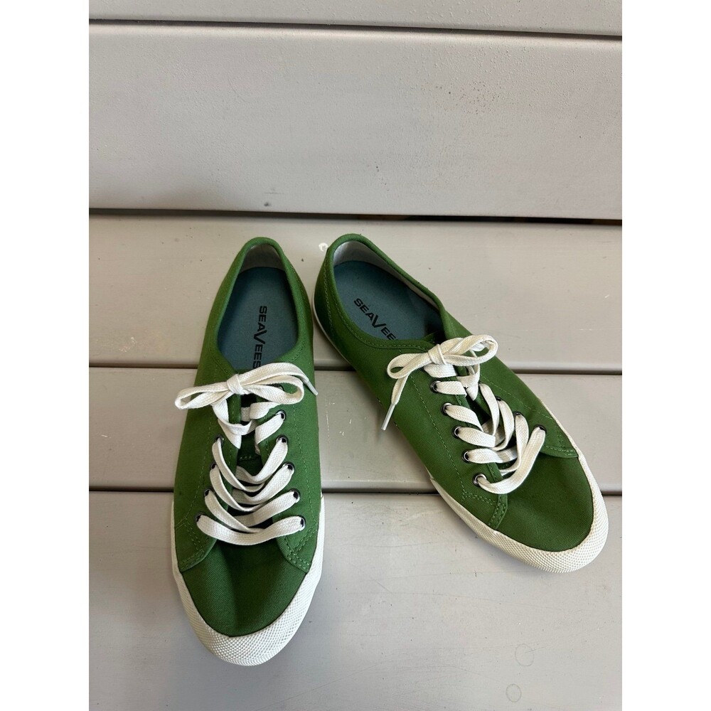 SeaVees Womens Monterey Recycled Cotton Canvas Sneaker Shoes 9 Classic Cactus - Picture 2 of 8